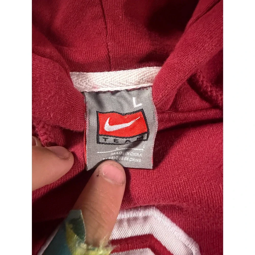 Nike Team Stanford University Elite Hoodie Red White Piping Mens Large Sweatshir